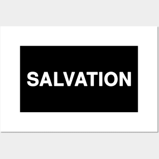 SALVATION Typography Posters and Art